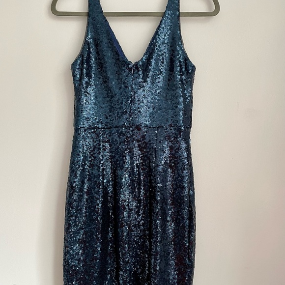 NIGHTWAY Womens Blue Sequined Dress - Picture 3 of 5